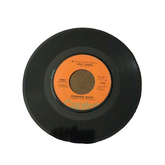 Vintage Record Last Song Edward Bear Capitol Records Vinyl 1972 Best Friend - Picture 1 of 3